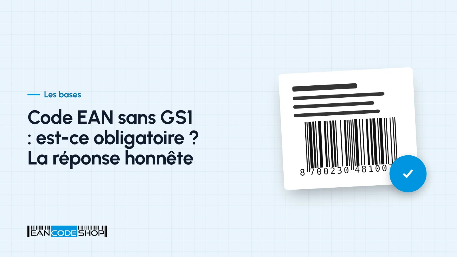 Bouclier devant un code-barres, symbole du choix entre GS1 et une autre solution