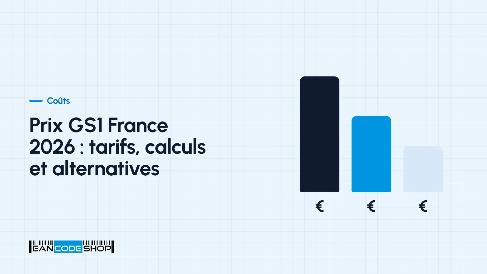 Calculatrice posée sur une facture à côté d'un code-barres